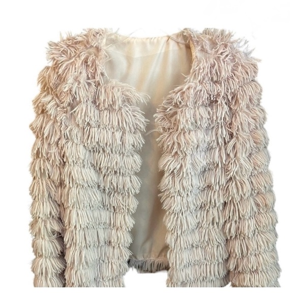 Vintage Shaggy Faux Fur Jacket - Creamy Beige - Picture 1 of 8